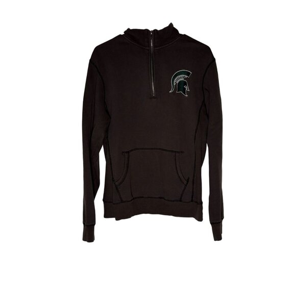 Blue 84 Charcoal Michigan State Spartans Quarter-Zip Jacket Men's Size Small EUC - Picture 2 of 6